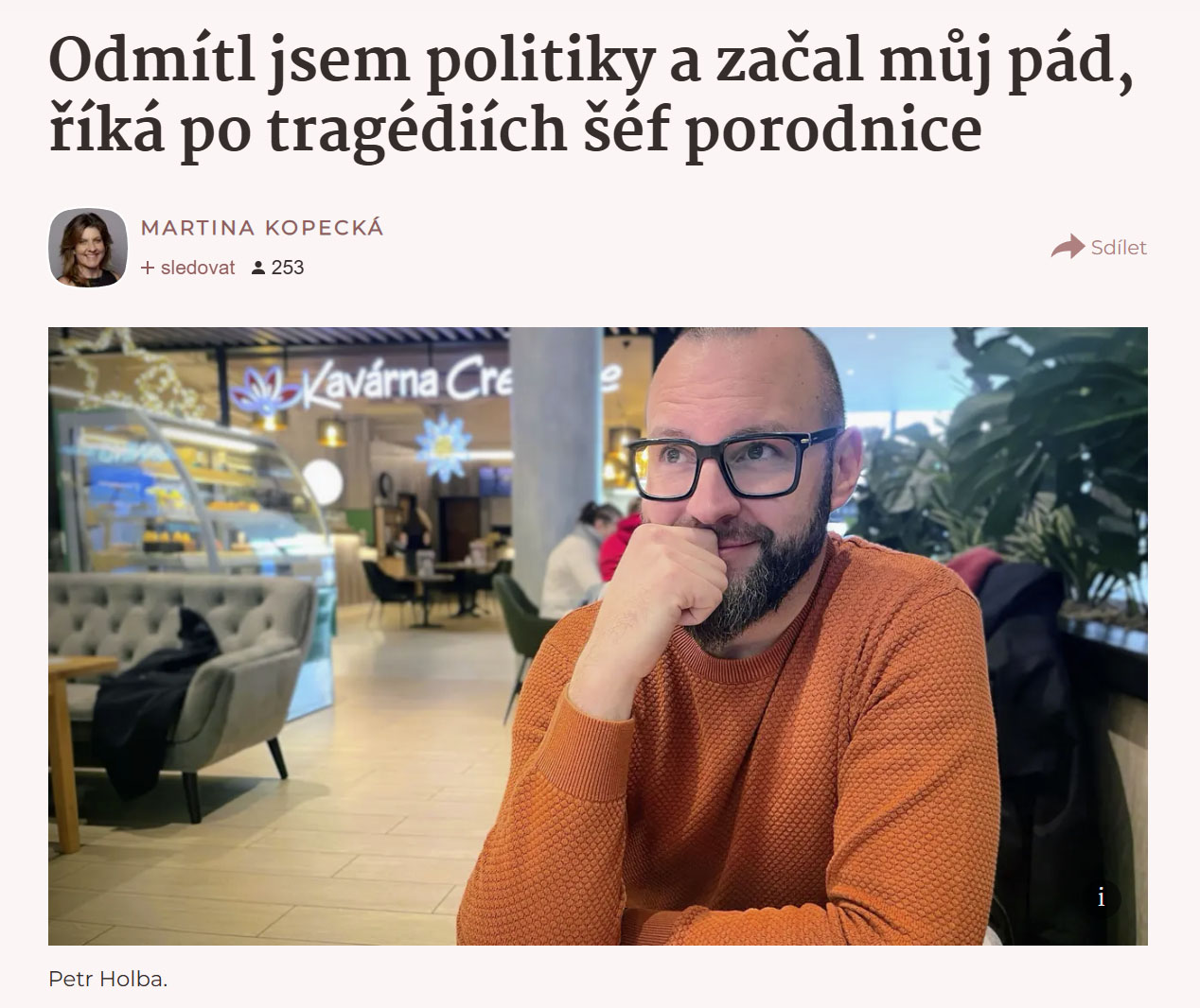 Petr Holba - rozhovor pro Seznam Zprávy